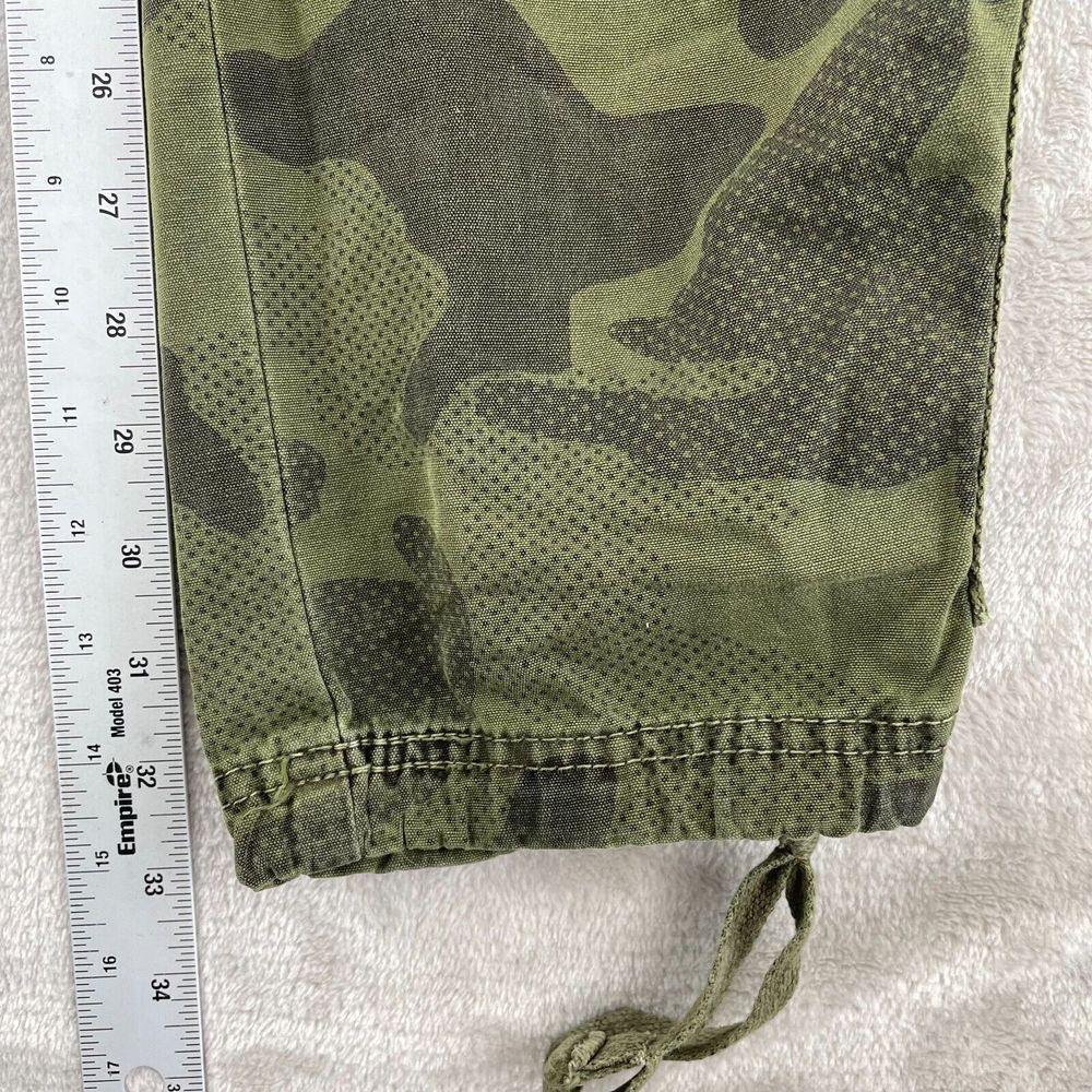 Vintage Japanese Junye Cargo Pants Men 32‎ Green Camo Paratrooper Tactical Y2K - Picture 14 of 16